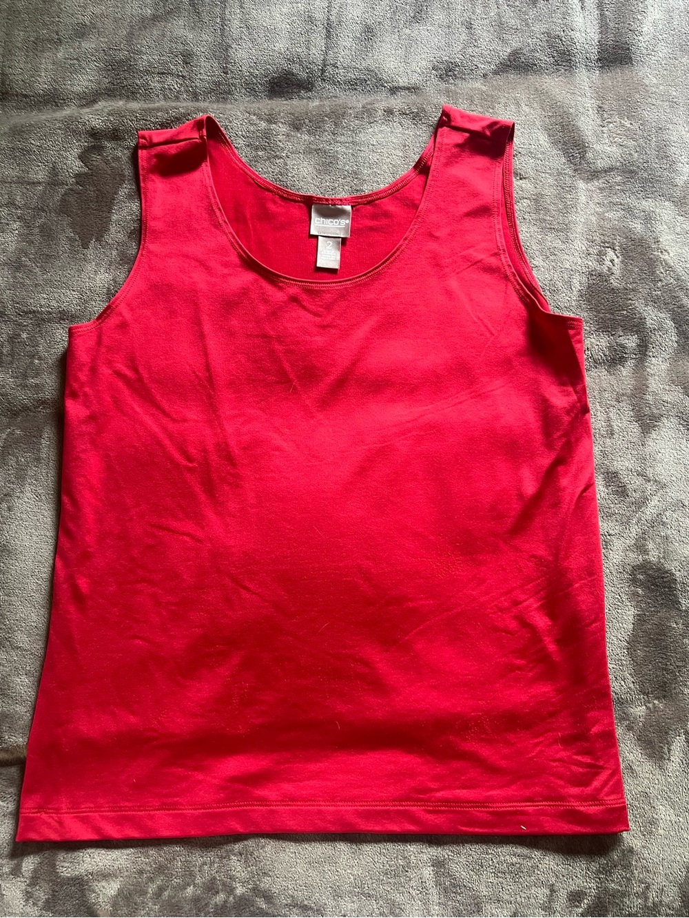 Chico’s Red Sleeveless Scoop Neck Tank